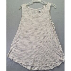 Old‎ Navy Women's Size Med. Cream Blue Striped Luxe Scoop Neck Pullover Tank Top
